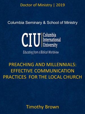 cover image of Preaching and Millennials: Effective Communication Practices for the Local Church